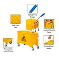 thumbnail image 6 of Mind Reader Mobile Heavy Duty Mop Bucket with Down Press Wringer, 22-Quart Capacity, Yellow, 6 of 9
