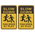 thumbnail image 1 of Slow Down Sign 2pcs Children At Play Sign Kids At Play Yard Sign Child Safety Caution Signs Warning Sign For Street Lawn Neighborhoods, 1 of 8