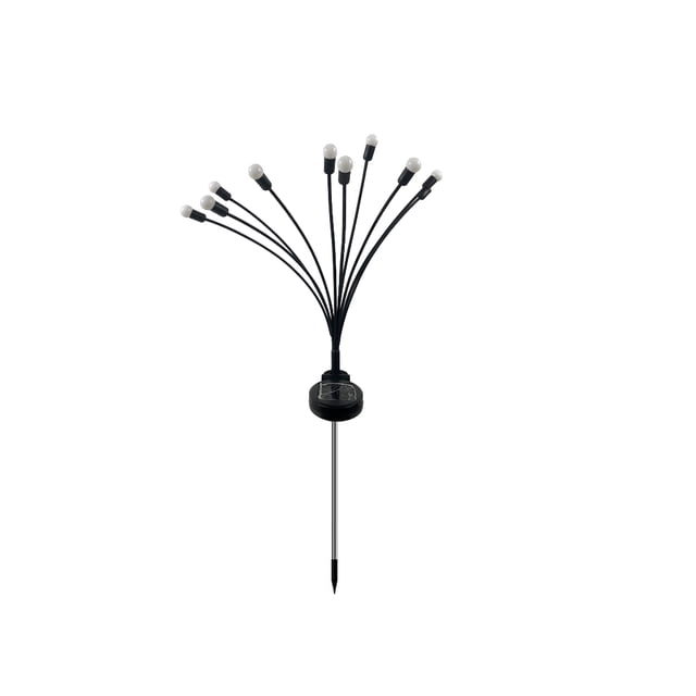 Luz de paisaje de carga solar, lámparas nocturnas impermeables de ahorro de energía, iluminación decorativa Exterior de varios cabezales de Iluminación y accesorios 10 cabezas/luz cálida Bewildely HA065391-05B