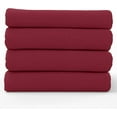 thumbnail image 3 of Kotton Culture 600 TC 4 Pc Sheet Set - 100% Egyptian Cotton 1 Flat sheet 1 Fitted sheet and 2 Pilowcases, 16' Deep Pocket (Burgundy,Queen), 3 of 7