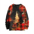 thumbnail image 5 of Women's Casual Long Sleeve Woolen Christmas Sweatshirt Fall Vacation Long Sleeve Pullover for Fall and Winter, Festive and Comfortable, Ideal as Christmas Sweaters for Women ,Wine,XL, 5 of 5
