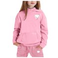 thumbnail image 2 of Tiweut Outfits for Boy and Girl 2 Piece Loose Hoodie and Sweatpants Unisex Sportswear Suit, 2 of 5