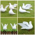 thumbnail image 3 of OUNONA 2pcs Foam Artificial Pigeons Fake Doves Wedding Ornaments Decoration, 3 of 8