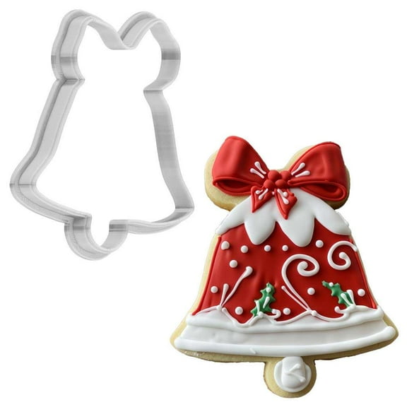 Christmas Red Sleigh Bell Cookie Cutter 4 Inch Made in USA by WONDERTORY