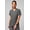 Heather Grey, variant on Women's Vital Scrub Top, 1-Pocket V-Neck - MotionTech Fabric, 4-Way Stretch, Wrinkle-Resist, Anti-Shrink, Chest Pocket, Semi-Slim Fit (Sizes Vary)