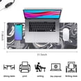 thumbnail image 5 of Gray LineLine Theme&nbsp;pad Mousewaterproofnon Slip&nbsp;for Office Home Work Gaminggaming Mouse PadRubber Base Mousepad with Stitched Edges 31.5x11.8inches, 5 of 7
