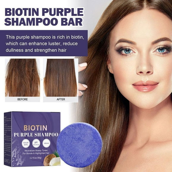 Purple Shampoo Bar for Blonde Hair Biotin Shampoo Bars Neutralizing Brassy