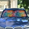 thumbnail image 4 of Yayeee Car Windshield Sun Shade Universal Fit Front Visor Protector, Colorful Dragon Scales Pattern, 4 of 8