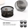 thumbnail image 2 of KAKOWELY 8Pcs Black Iron Mesh Tube Paperclip Holder for Desk Accessories Storage Organization 3.5x3.5x1.6in, 2 of 8
