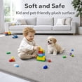 thumbnail image 2 of Buganda Soft Area Rugs, Low Pile Area Rug for Living Room Bedroom, Non Slip Washable Decor Carpet, 9'x12', Light Grey, 2 of 6