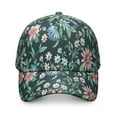 thumbnail image 2 of Botanical Baseball Cap, Comfortable Fit Washed Dad Hat with Tropical Floral and Exotic Print, Lightweight Performance Hat for Summer Running and Daily Use, 2 of 6