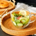 thumbnail image 4 of Bandeja Redonda de Ratán, Cestas Tejidas de Servir Pan Bandeja Circular para Centro de Mesa Comedor de Mimbre Hecha a Mano con Asas para Toalla Fruta Verdura (M), 4 of 4