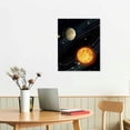 thumbnail image 2 of ARISTURING  Kids Space Room Decor Framed Outer Space Wall Art Kids Picture Planets Pictures Solar System Educational Teaching Poster for Boys Room Nursery Kids Playroom Decor, 2 of 4