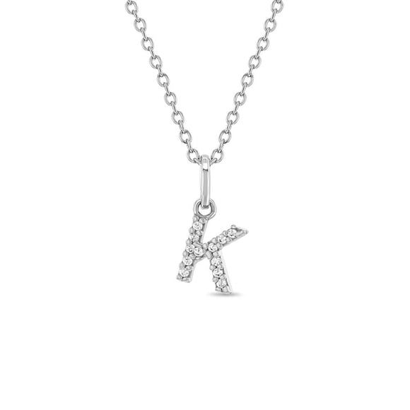 Mesmerize Your Princess Girl avec TheJewelryHut Collier en Argent Initiale K Adolescent CZ