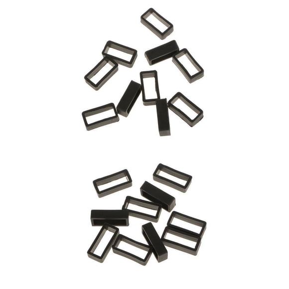 Retenedor de correa de reloj Zulema silicona negra 20pcs