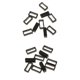 thumbnail image 1 of 20 piezas de caucho negro correa de repuesto bucles titular hebilla 18/20 mm, 1 of 9