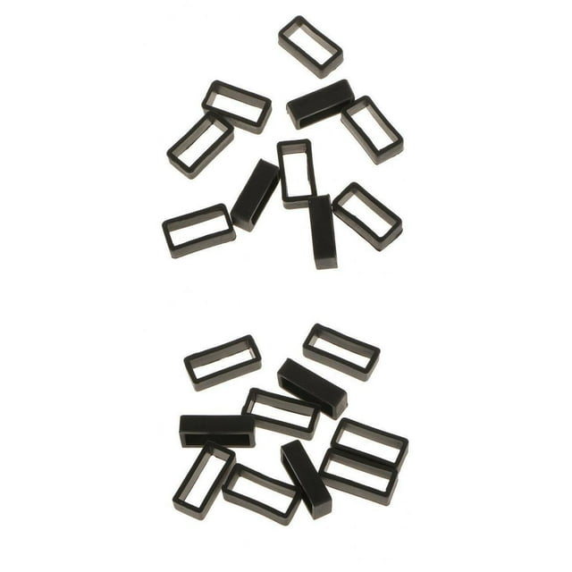 Retenedor de correa de reloj Zulema silicona negra 20pcs