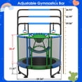 thumbnail image 2 of Cochan Trampoline for Kids 5FT 600LBS Toddler Trampoline with Enclosure Net and Handlebar, Mini Small Kids Trampoline for Age 1-6, Birthday Gift for Kids, 2 of 7