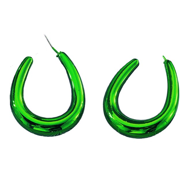Pendientes de aro Huggie de resina con diseño de cúpula de colores para mujer, geometría colorida