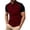 Brick Red, variant on Henley T Shirts for Men Summer Raglan Short Sleeve Color Block Color Block Casual T-Shirts