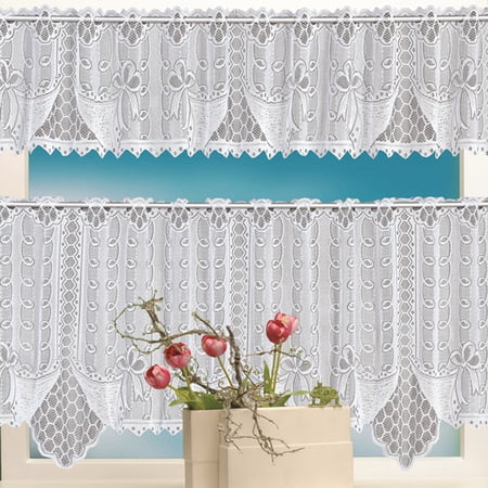 kitchen cafe curtain lace coffee decor tier dining window 2pcs translucent decoration curtains bedroom sell