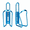 Blue-2pc, variant on Cmunyle 2 PC Bike Bottle Cage Set 1 Black and 1 Blue Aluminum Alloy Water Bottle Holder 3.15 x 3.11 x 5.9 Inch for Road Bike Cycling