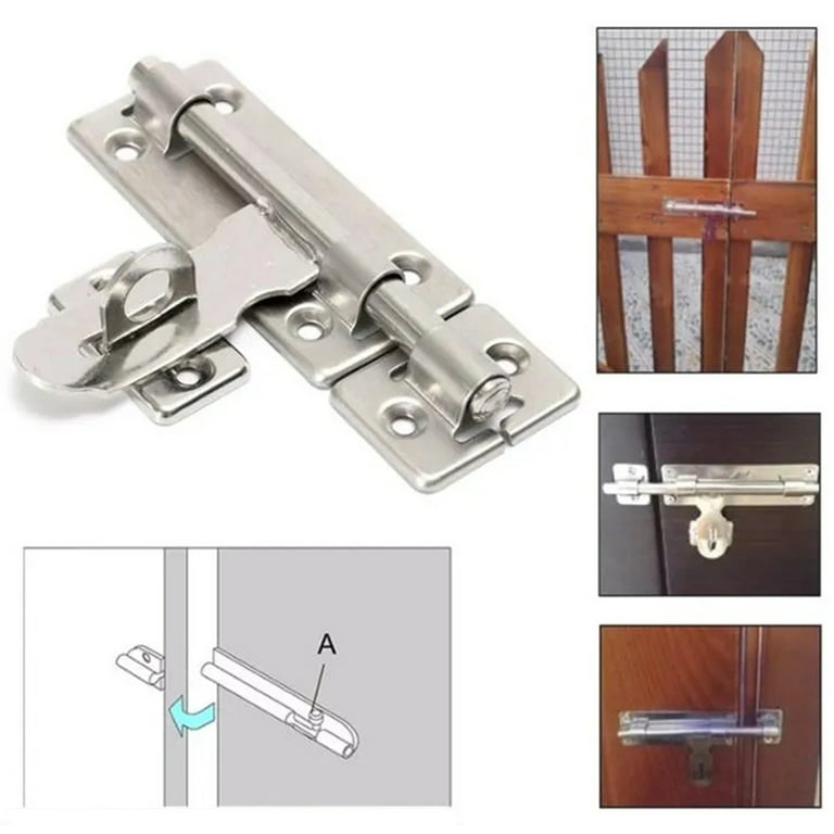 Clearance Door Security Slide Latch Lock, Keyless Entry Door Lock,  Thickened Stainless Steel Sliding Door Lock, Easy to Install Gate, Slide  Latch Lock