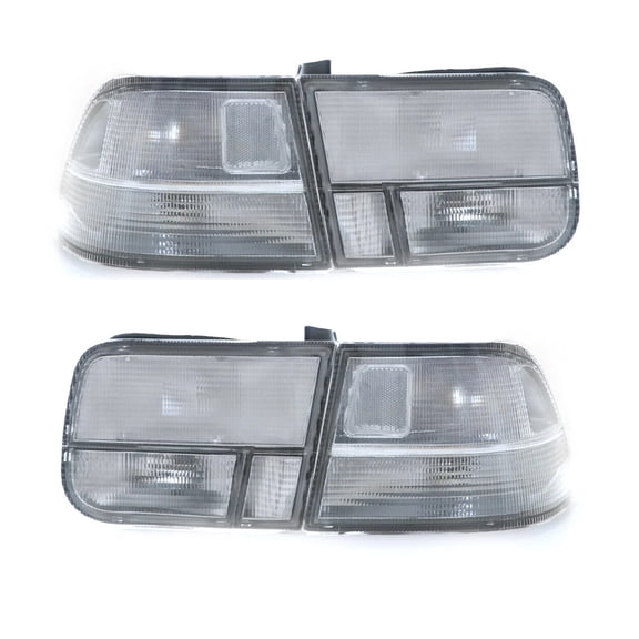JDM EK All Clear 4PCS Rear Tail Light EX Si For 1996-2000 Honda Civic 2D Coupe