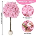 thumbnail image 2 of QinaQin Árbol artificial de cerezo rosa con tronco natural, disponible en 5 o 6 pies, ideal para decoración interior o exterior en hogar y oficina, 2 of 8