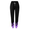 thumbnail image 3 of JGTDBPO Sweatpants For Women Baggy Lounge Ankle Banded Flame Printing Pants Elastic Tie Waist High Waist Drawstring With Pockets Long Pants Sporty Gym Athletic Fit Jogger Workout Bottom Trousers, 3 of 4