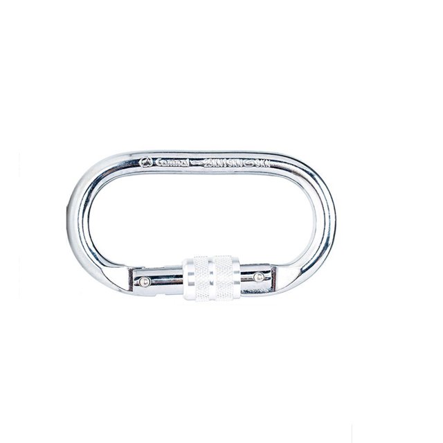 Eigraketly Accesorio de mosquetón de seguridad, equipo de protección resistente, accesorios de escalada en roca simples en forma de O, Escalada Plata