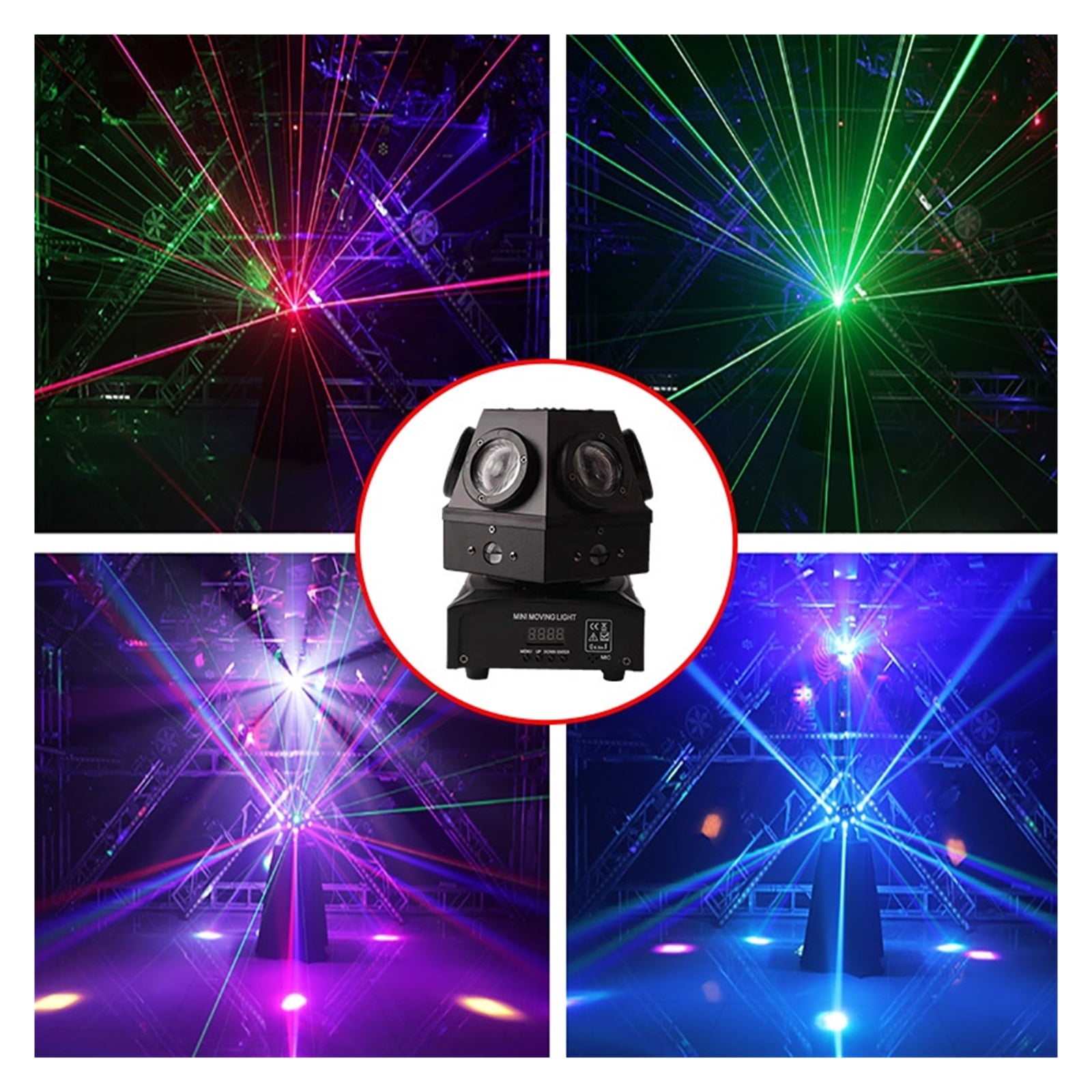 Professional 60W Moving Head Strobe Beam Light Projector Christmas LED Lighting DMX512 Music DJ Disco Lights For Home