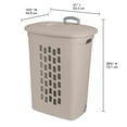 thumbnail image 3 of Sterilite 3-Pack Ultra Wheeled Hamper, Laundry Basket with Lid and Handle, Gray Pumice, 3 of 11