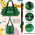 thumbnail image 3 of Jiaoprinted Custom Sports Bag Name for Women, Personalized Duffle Gym Bag with Name, Dance Bag, Travel Overnight Weekender Bags, Green Cyan, 3 of 7
