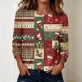 thumbnail image 4 of Yourumao Womens Christmas Shirts Long Sleeve Graphic Tees for Christmas Party Crewneck Loose Casual Plus Size Tops for Winter, 4 of 8