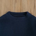 thumbnail image 3 of GYRATEDREAM 6M-6T Baby Unisex Fall Winter Crewneck Pullover Sweater Solid Color Knit Tops, 3 of 8
