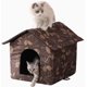 thumbnail image 2 of Casas para gatos para gatos al aire libre,Casa para gatos salvajes,Casa para gatos cálida y aislada resistente a la intemperie, Refugio para gatos callejeros Shabby Chic,Casas pequeñas, 2 of 5