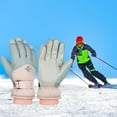 thumbnail image 2 of Fesfesfes Women Ski Gloves Winter Warm Cozy Outdoor Windproof Snowboard Gloves For Youth Skiing Snowboarding Motorcycling Shoveling Gloves Sale Items, 2 of 3