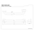 thumbnail image 2 of Kingston Brass GB1418CSW Made To Match 18-Inch x 1-1/4-Inch O.D. Stainless Steel ADA Grab Bar in White, 2 of 5