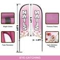 thumbnail image 3 of QSUM Nails Themed Swooper Flag, 7FT Nails Advertising Feather Flag with Pole Kit, Ground Spike, Nails Signs for Businesses and Storefronts, 3 of 7