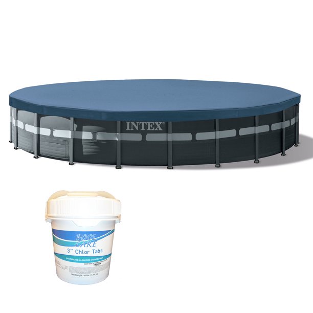 Intex 26' x 52" Ultra Frame Above Ground Pool Set with Chlorine Tablets