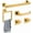 Gold, variant on stusgo Gold 10-Piece Square Bathroom Hardware Set,2 Stainless Steel 40cm Towel Bars, 2 Towel Racks, 2 Toilet Paper Holders for Bath Room,4 Robe Towel Hooks,Wall Mounted Towel Rack Kit（Gold ）