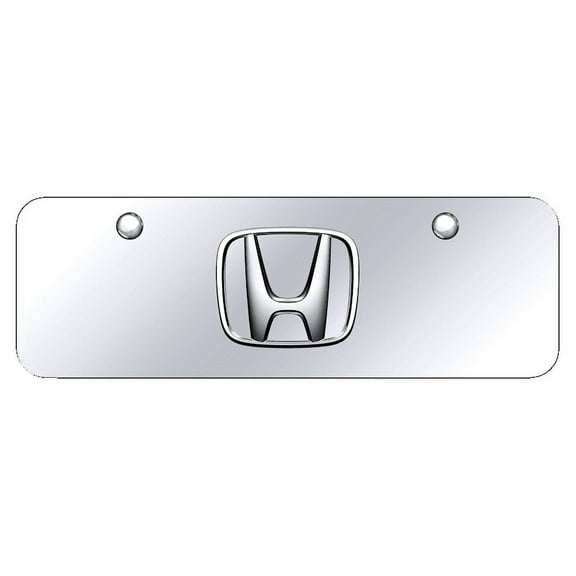 Au-TOMOTIVE GOLD Honda Logo No Fill Chrome on Chrome Mini-Plate
