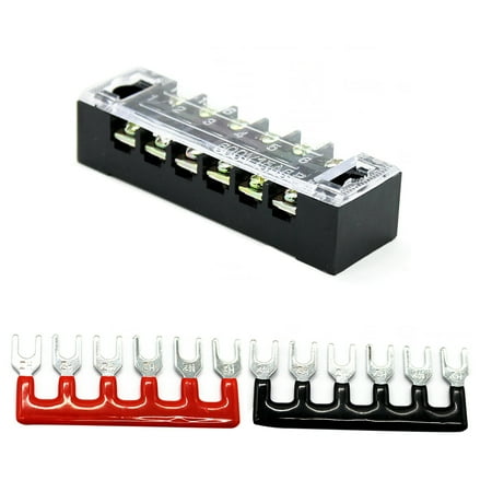 Dalazy Dual Rows 6 Positions Barrier Screw 600V 15A Terminal Block Box ...