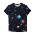 thumbnail image 6 of Womens Tie Dye Galaxy Space Print Graphic Tees Short Sleeve Crewneck Casual Summer Basic Tops Lightweight Elastic Blouses,Multicolor,XXL, 6 of 6