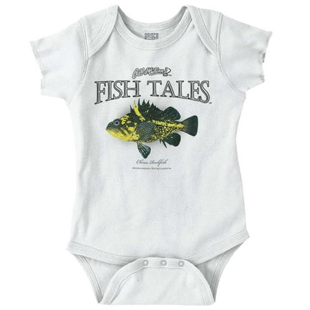 

Gill McFinn China Rockfish Fisherman Newborn Baby Boy Girl Romper Brisco Brands