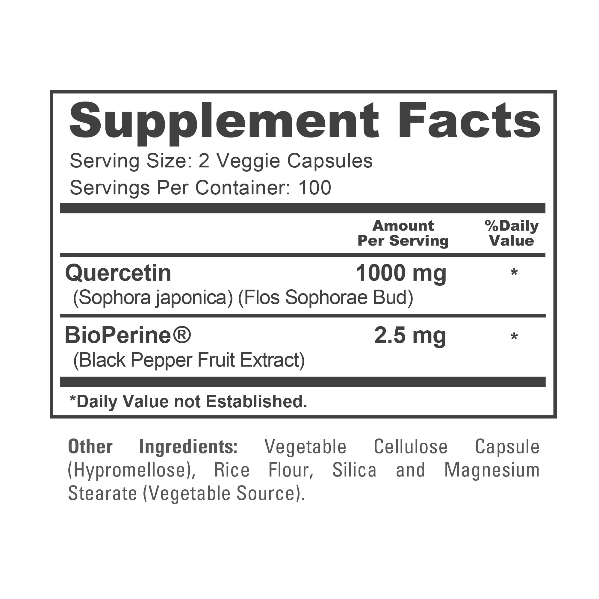 NusaPure Quercetin 1000mg - 200 Veggie Capsules, Non-GMO & Gluten-Free, Vegetarian Formula with Bioperine, Dietary Supplement for Unisex Adult Health & Wellness