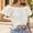 White, variant on Women's Off Shoulder Ruffle Trim Knot Front Blouse Tiered Layer Butterfly Short Sleeve Chiffon Tops Summer