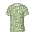 thumbnail image 5 of Vsdgher Cute Frog Print Men's Dry Fit Mesh Athletic Shirts Moisture Wicking Tennis T-Shirt Tops, 5 of 9