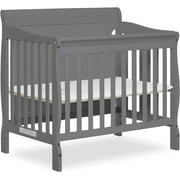 Dream On Me Alice 3-in-1 Full Panel Convertible Mini Crib, White, Greenguard Gold Certified